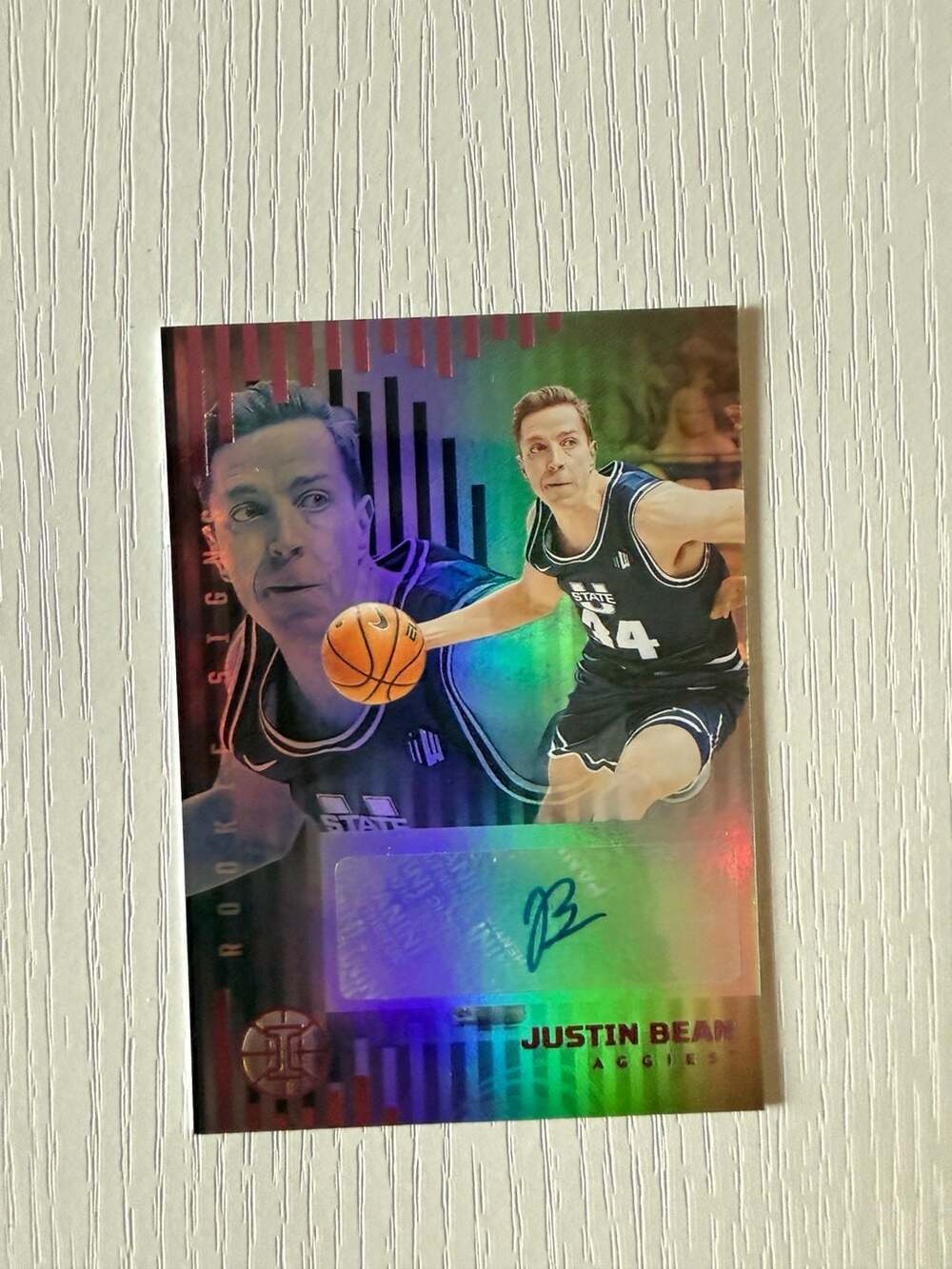2022 Panini Chronicles Illusions  Rookie Signs Auto Justin Bean Utah State